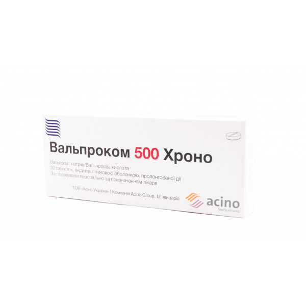 Вальпроком 500 Хроно таблетки при епілепсії, 30 шт.