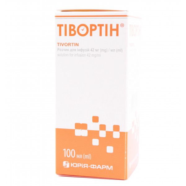 Тівортін розчин для інфузій, 42 мг/мл, 100 мл